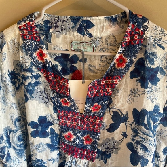 Johnny Was NWT Flare Sleeve Tunic Floral XL - Picture 7 of 9